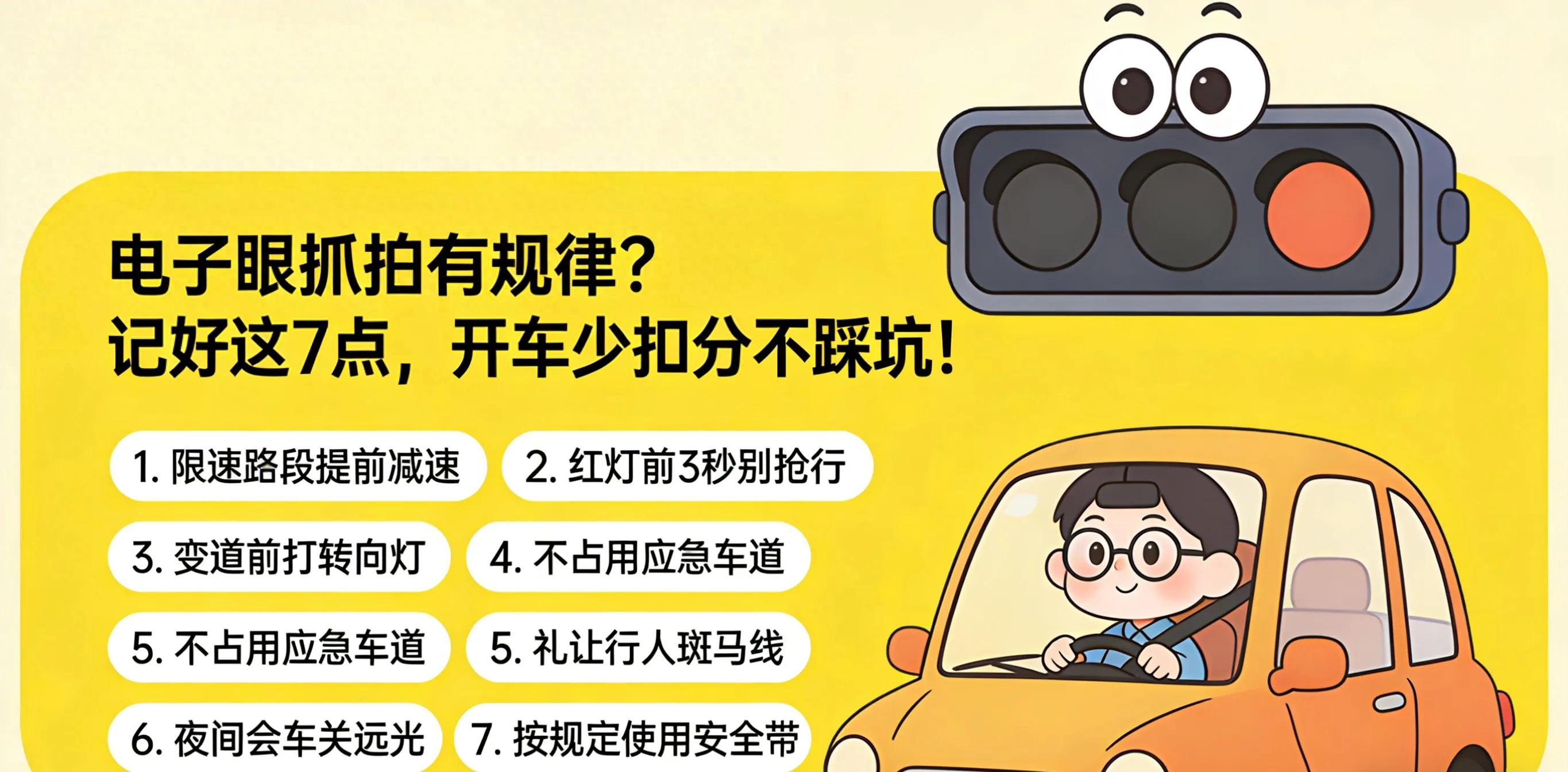 开车少扣分技巧_电子眼抓拍规律_违章高发时段分析